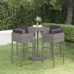 Cet ensemble élégant de bar de jardin vous permet de passer des moments agréables et confortables avec votre famille et vos a ...