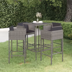 Cet ensemble élégant de bar de jardin vous permet de passer des moments agréables et confortables avec votre famille et vos a ...
