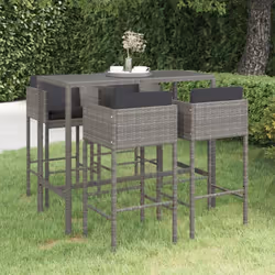 Cet ensemble élégant de bar de jardin vous permet de passer des moments agréables et confortables avec votre famille et vos a ...