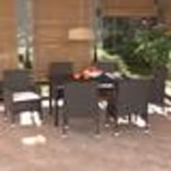 vidaXL Ensemble à manger de jardin et coussins 7 pcs marron poly rotin - TU