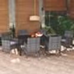 vidaXL Ensemble à manger de jardin coussins 7pcs Résine tressée Gris