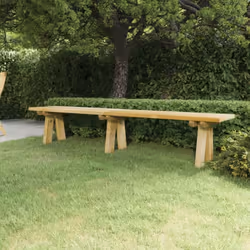 Détendez-vous sur ce banc de jardin en bois de pin imprégné ! Robuste et stable : le bois de pin massif est connu pour sa rés ...