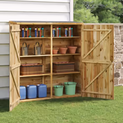 Cet abri de jardin est un espace de rangement précieux pour garder vos outils et accessoires de jardin organisés et facilemen ...