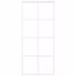 vidaXL Porte coulissante Verre ESG et aluminium 90x205 cm Blanc