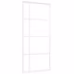 vidaXL Porte coulissante Verre ESG dépoli et aluminium 90x205 cm Blanc