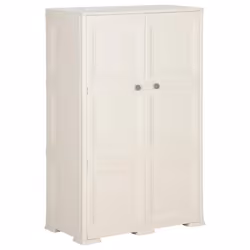 vidaXL Armoire plastique 79x43x125 cm design bois glace à la vanille - TU
