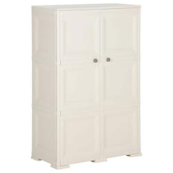 vidaXL Armoire plastique 79x43x125 cm design bois glace à la vanille - TU