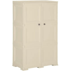 Armoire plastique 79x43x125 cm design de bois blanc angora Vidaxl