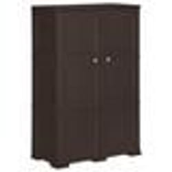 vidaXL Armoire en plastique 79x43x125 cm Design de bois Marron - TU