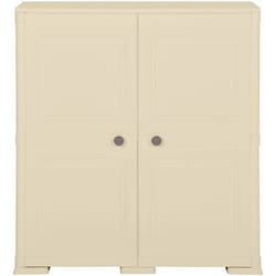 Armoire plastique 79x43x85,5 cm design de bois blanc angora