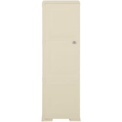 Armoire plastique 40x43x125 cm design de bois blanc angora