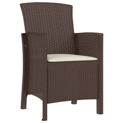 VidaXL 318225 chaise d'extérieur Terrace Siège rembourré Polyéthylène, Rotin Beige, Marron