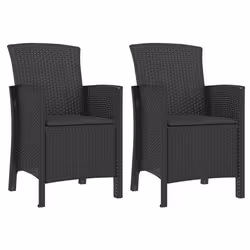 VidaXL 318229, Terrace, Siège rembourré, Polyéthylène, Rotin, Gris, Polyester, 600 mm