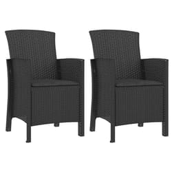 VidaXL 318229 chaise d'extérieur Terrace Siège rembourré Polyéthylène, Rotin Gris