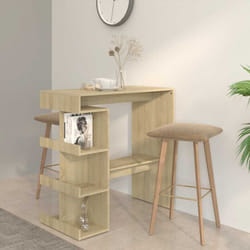 Vidaxl - Table de bar étagère de rangement Chêne sonoma Bois ingénierie