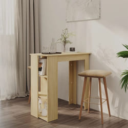 Vidaxl - Table de bar avec étagère Chêne sonoma Bois d'ingénierie