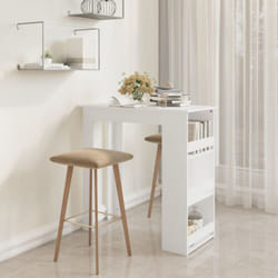 Vidaxl - Table de bar rangement Blanc 102x50x103,5 cm Bois d'ingénierie