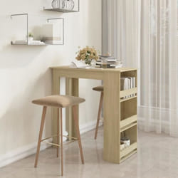 Vidaxl Table De Bar Avec Rangement Chêne Sonoma 102x50x103,5 Cm