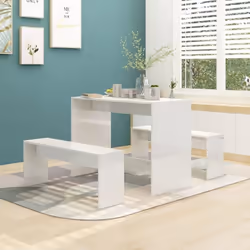 Cet ensemble de salle à manger, au design élégant et moderne, convient parfaitement aux maisons modernes, aux salles à manger ...