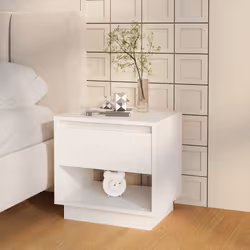 VidaXL 809513 Table de nuit et table de chevet Blanc