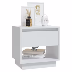 VidaXL 809513 Table de nuit et table de chevet Blanc