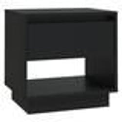 vidaXL Table de chevet Noir 45x34x44 cm bois d'ingénierie - TU