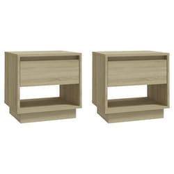 VidaXL 809519 Table de nuit et table de chevet Chêne
