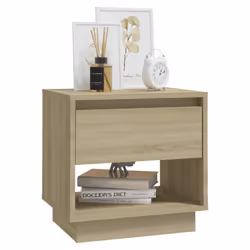 VidaXL 809519 Table de nuit et table de chevet Chêne - Vue supplémentaire 4