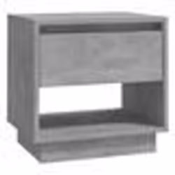 vidaXL Table de chevet Gris béton 45x34x44 cm Bois d'ingénierie - TU