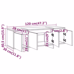VidaXL 809579 Support TV et centre de divertissement - Vue supplémentaire 8