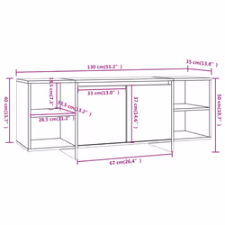 VidaXL 809587 Support TV et centre de divertissement - Vue supplémentaire 8