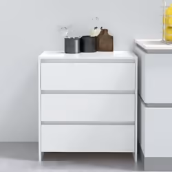 Ce buffet simple, doté d'un design minimaliste, est un supplément pratique mais également décoratif à votre maison. Avec 3 ti ...
