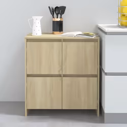Ce buffet, doté d'un design minimaliste, est un supplément pratique mais également décoratif à votre maison. Avec 4 portes, l ...