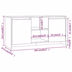 VidaXL 809791 Support TV et centre de divertissement - Vue supplémentaire 7