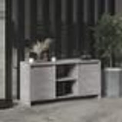 vidaXL Meuble TV Gris béton 102x37,5x52,5 cm Bois d'ingénierie