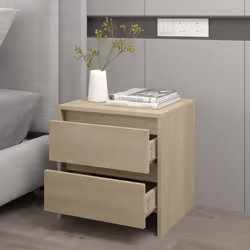 VidaXL 809851 Table de nuit et table de chevet Chêne - Vue supplémentaire 7