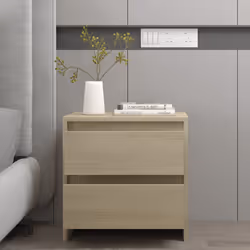 VidaXL 809852 Table de nuit et table de chevet Chêne - Vue supplémentaire 8