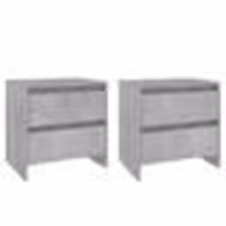 vidaXL Tables de chevet 2pcs gris béton 45x34,5x44,5cm bois ingénierie - TU