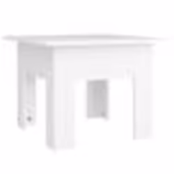 vidaXL Table basse blanc 55x55x42 cm bois d'ingénierie - TU