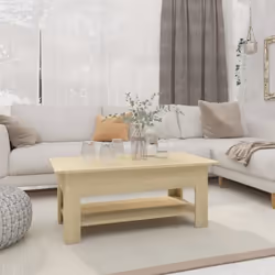 vidaXL Table basse chêne sonoma 102x55x42 cm bois d'ingénierie - TU