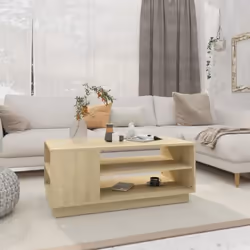 vidaXL Table basse chêne sonoma 102x55x43 cm bois d'ingénierie - TU