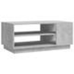 vidaXL Table basse gris béton 102x55x43 cm bois d'ingénierie - TU