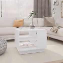Cette table basse au design moderne est un meuble pratique pour votre espace de vie. La construction de ce bout de canapé ass ...