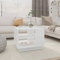Vidaxl - Table basse blanc 55x55x43 cm bois d'ingénierie