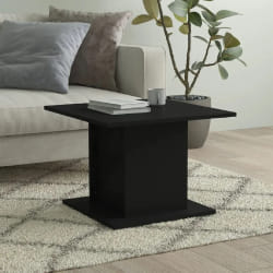vidaXL Table basse noir 55,5x55,5x40 cm bois d'ingénierie - TU
