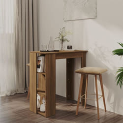 Vidaxl - Tableau de bar 102x50x103,5 cm avec étagères latérales différentes couleurs Couleur : marron