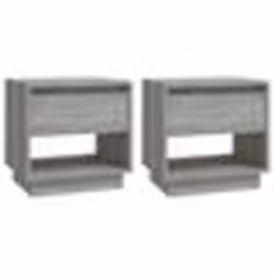 vidaXL Tables de chevet 2 pcs Sonoma gris 45x34x44cm Bois d'ingénierie - TU