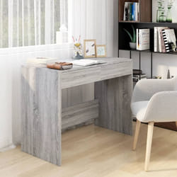 Vidaxl - Bureau élégant par pièce ou étude avec 2 tiroirs différents disponibles Couleur : Gris