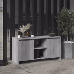 vidaXL Meuble TV Sonoma gris 102x37,5x52,5 cm Bois d'ingénierie