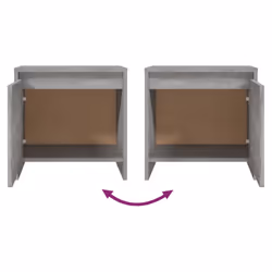 VidaXL 813047 Table de nuit et table de chevet Chêne - Vue supplémentaire 8